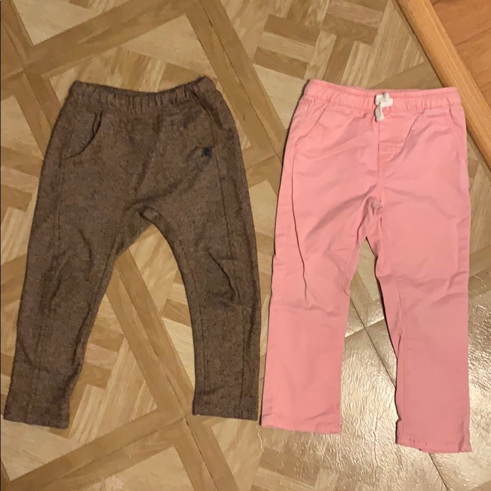 2 pair of pant/ leggings ZARA  3/4, Cat& Jack 3 T
